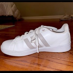 Adidas Sneakers with Mauve Snakeskin Detailing